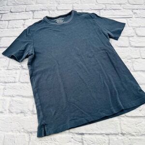 Banana Republic Luxe Touch Performance Tee Mens Size Medium Grey Striped Cotton